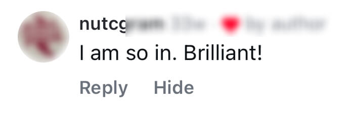 Social media comment saying they are in and Barterloo is brilliant